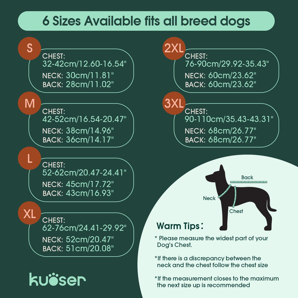 Kuoser harness-hole detail shows easy leash-compatible, secure fit