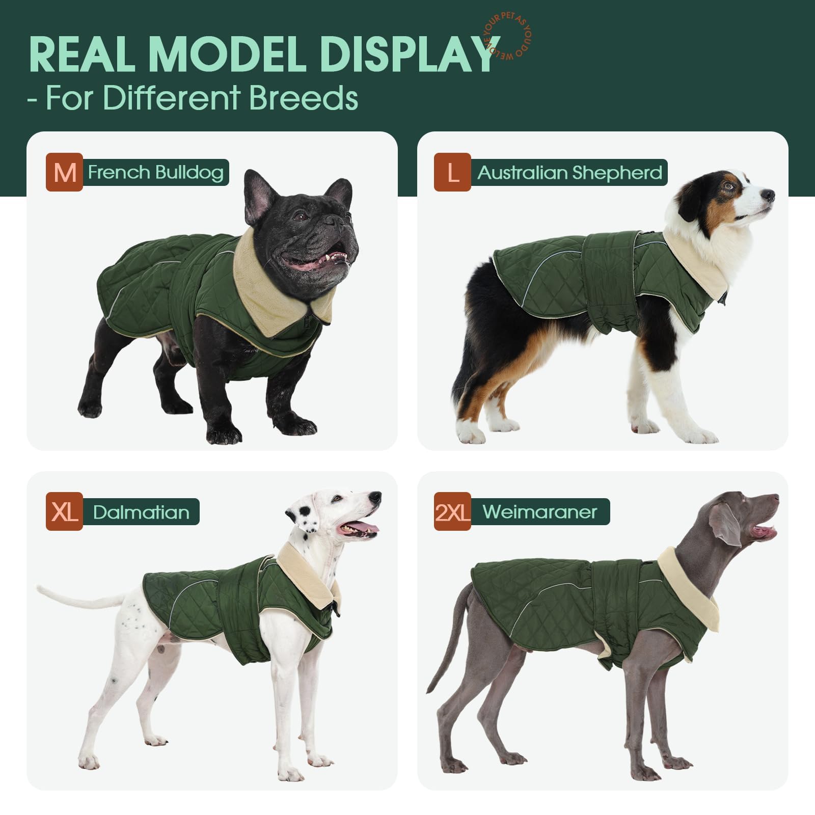 Kuoser dog winter coat harness hole close-up shows easy leash attachment for daily outings.