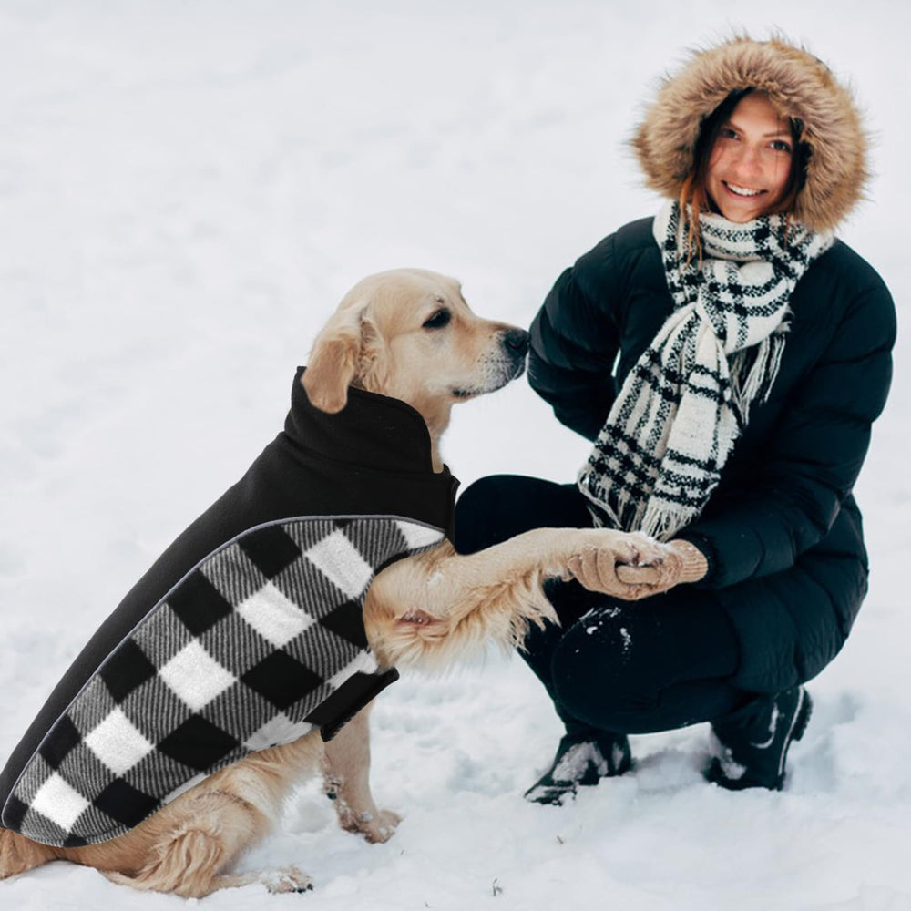 Kuoser dog winter coat sizing guide covering XS to 3XL.