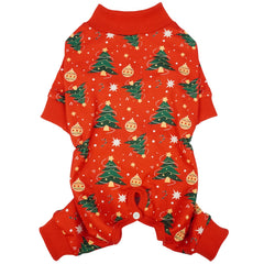 Kuoser dog winter pajamas red snowman pattern keep your pup cozy during cold indoor days