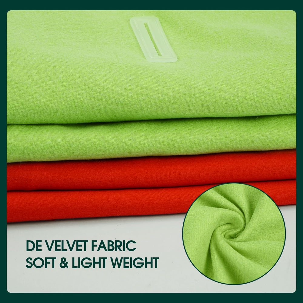 Kuoser fleece dog sweater large green closeup fabric—premium soft fleece for comfort.