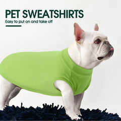 Kuoser fleece dog sweater large green on dog walking—stretchy fit supports movement.