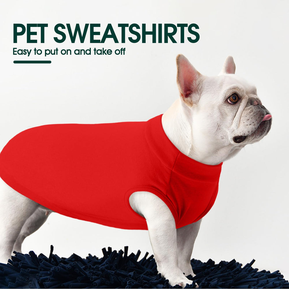Kuoser stretchy-fit fleece sweater lets dogs move freely.