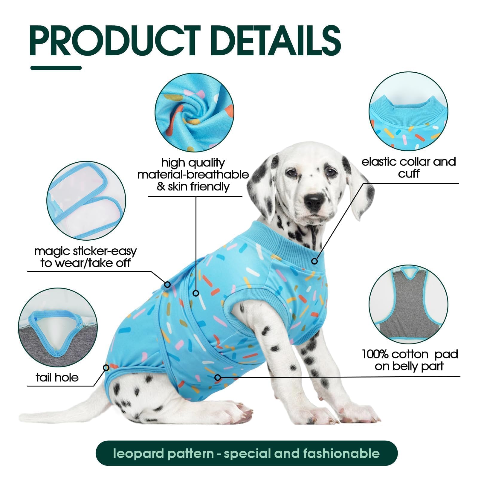 Kuoser recovery onesie fabric closeup shows quick-dry, elastic polyester for post-op days.