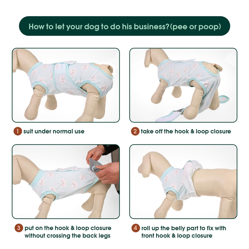 Kuoser recovery suit abdominal protection emphasizes wound coverage and pet dignity