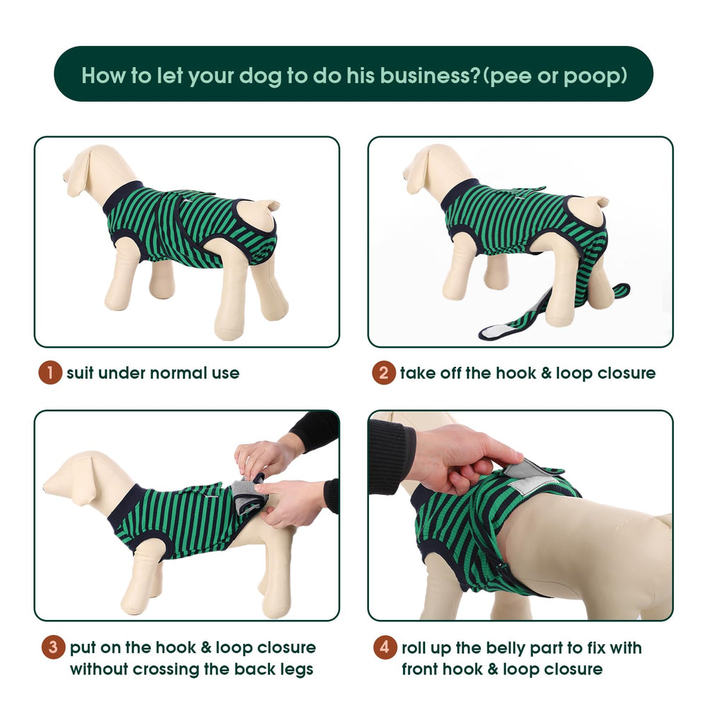 Kuoser Recovery Suit cone-alternative fit prevents licking while easing movement.