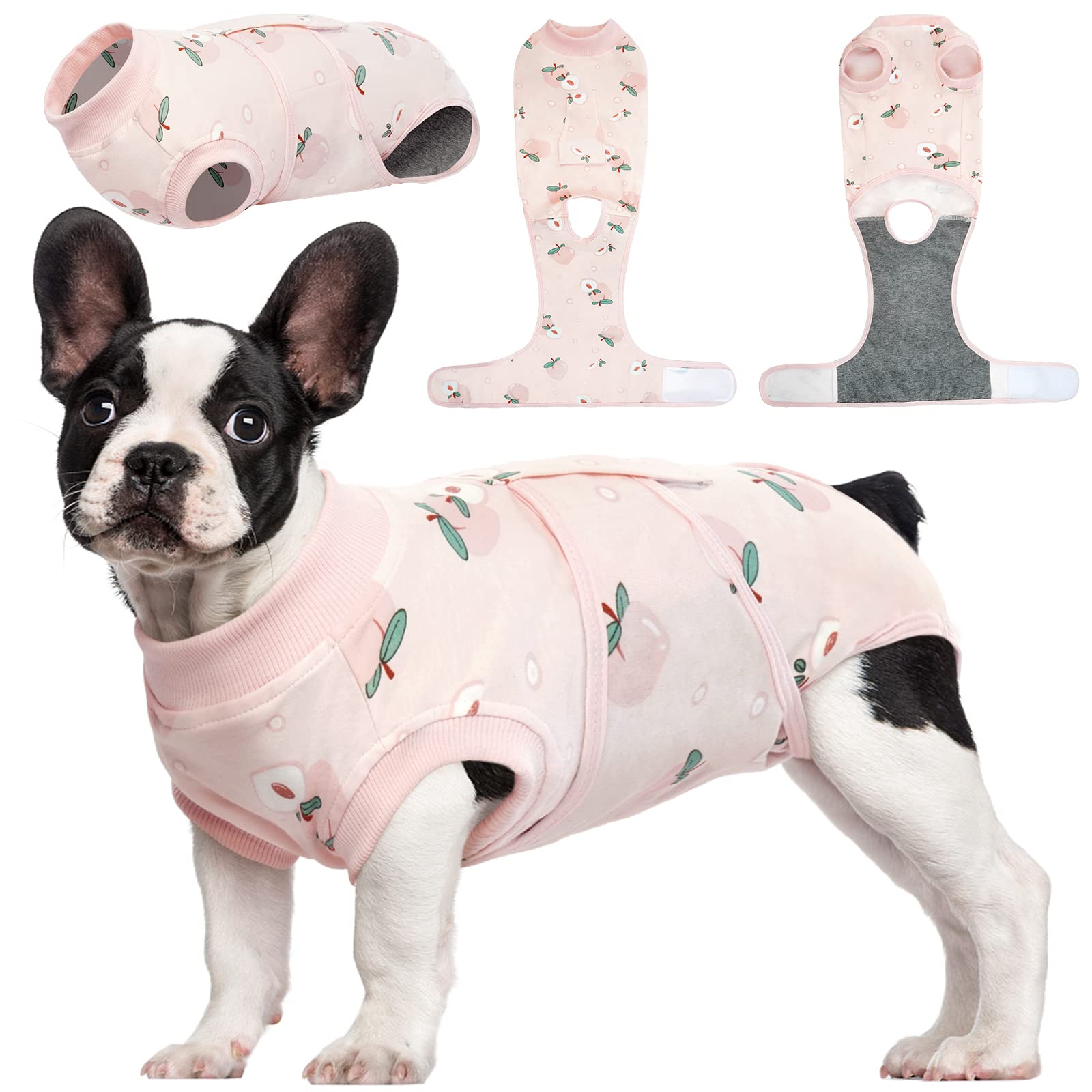 Kuoser Recovery Suit dog front view protects wounds during recovery.