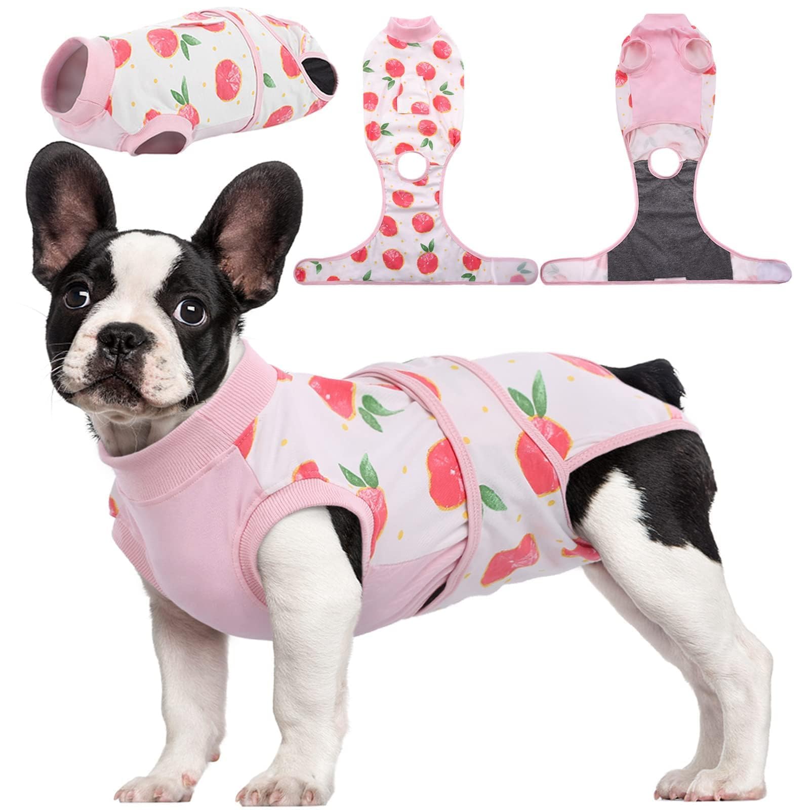 Kuoser recovery suit on dog after surgery offers post-surgery protection and comfort.