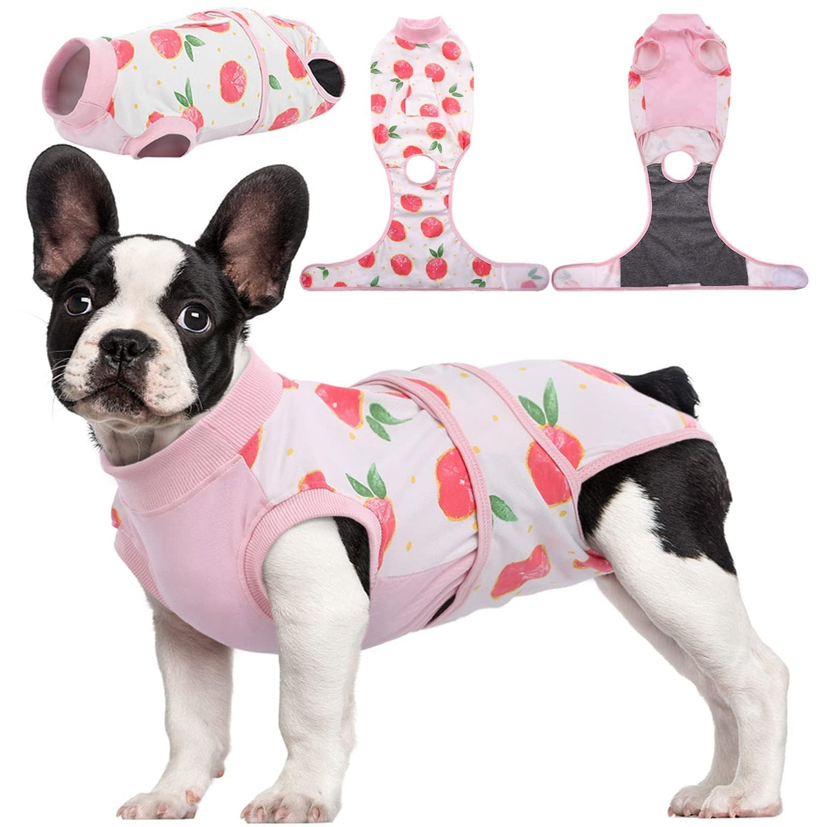 Kuoser recovery suit on dog after surgery offers post-surgery protection and comfort.