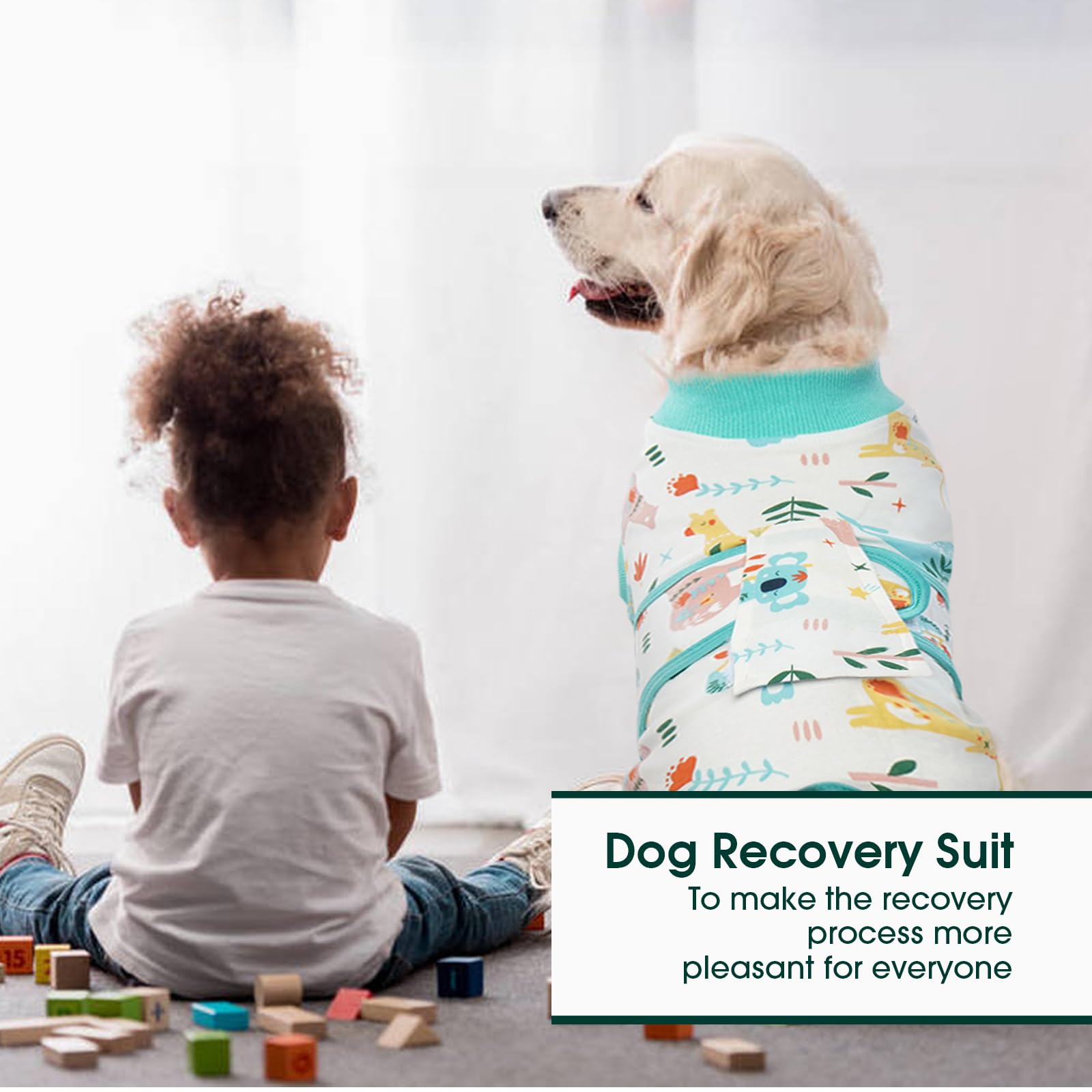 Kuoser recovery suit with easy-change tapes simplifies bathroom breaks.