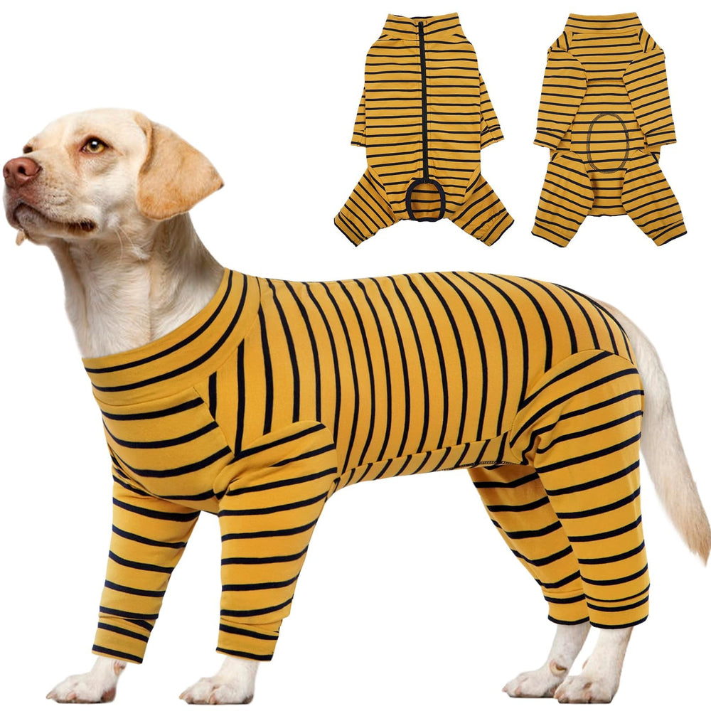 Kuoser Recovery Suit on a large dog from back view showing full torso coverage