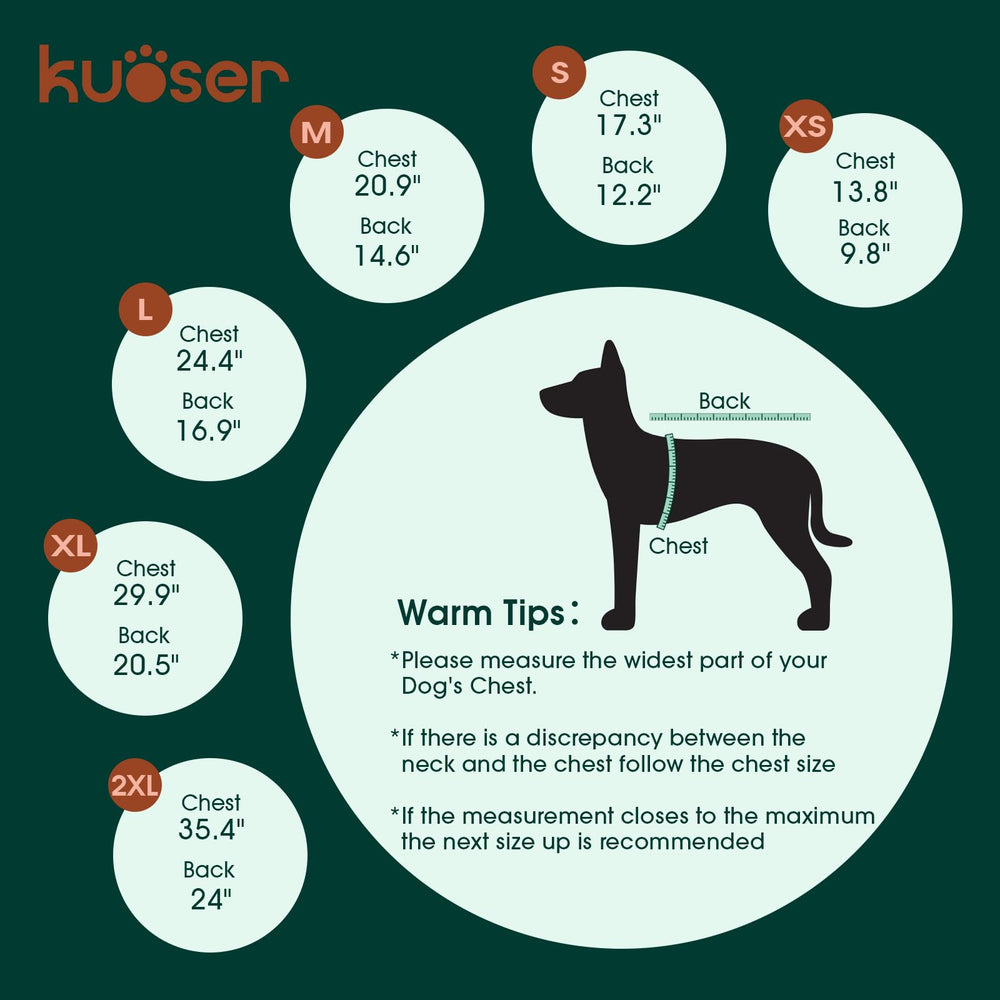 Kuoser recovery suit long sleeves on a dog during recovery period