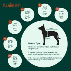 Kuoser recovery suit long sleeves on a dog during recovery period