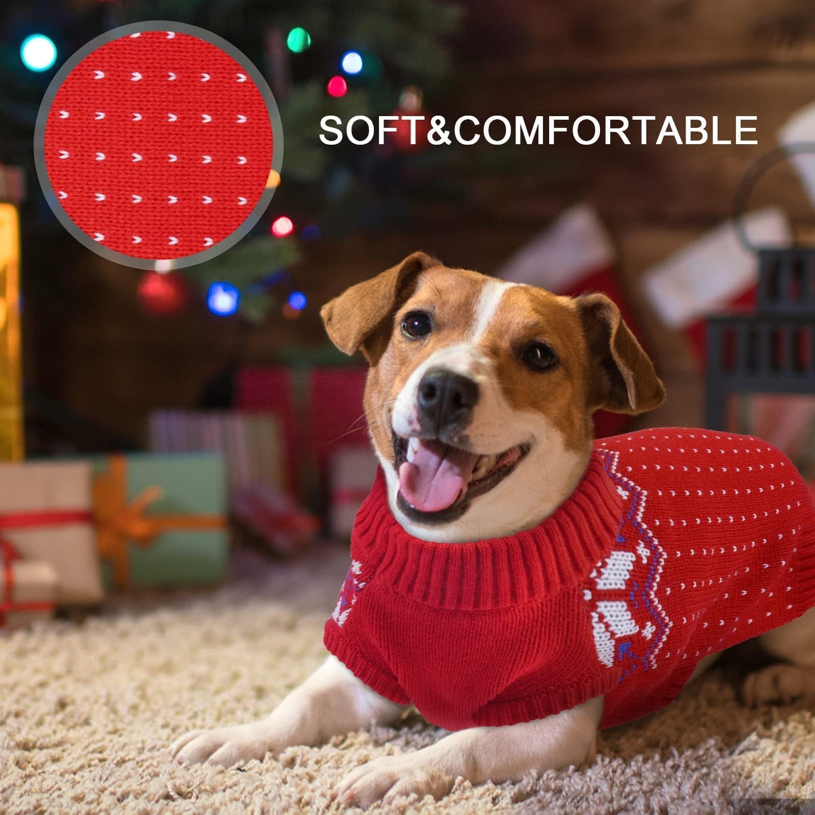 Kuoser red XL sweater adds festive style without sacrificing mobility.