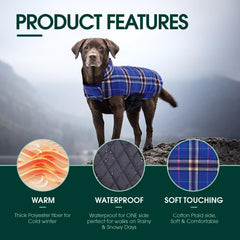 Kuoser Warm Dog Coat reversible-closure demonstrates versatile styling options
