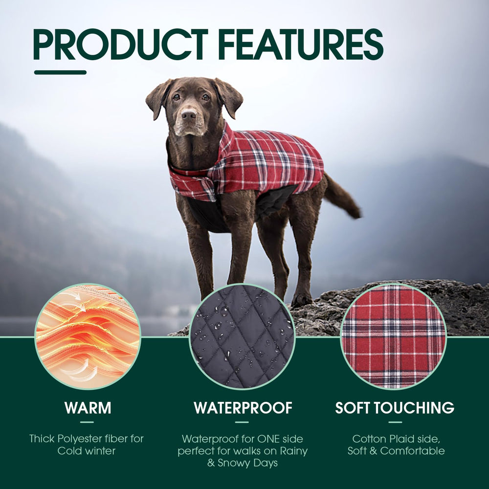 Kuoser warm dog coat waterproof texture demonstrates weatherproof protection during rainy strolls.