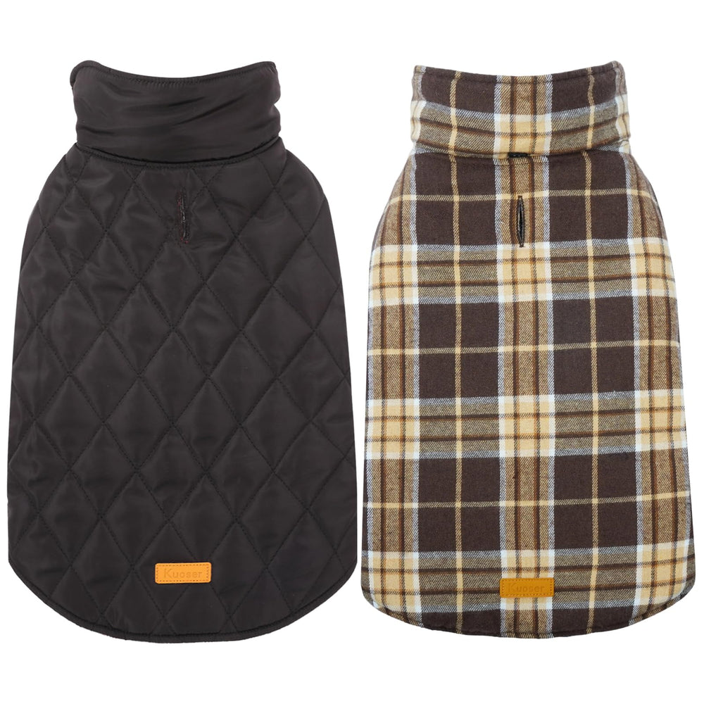 Kuoser waterproof dog coat front view show windproof shell for cold walks