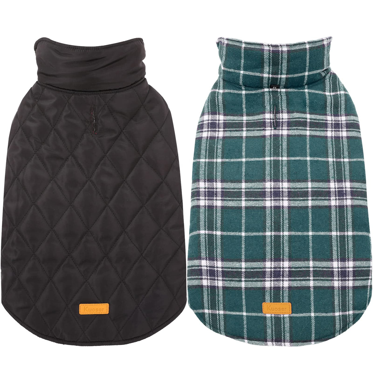 Kuoser waterproof dog coat with windproof outer layer for windy walks.
