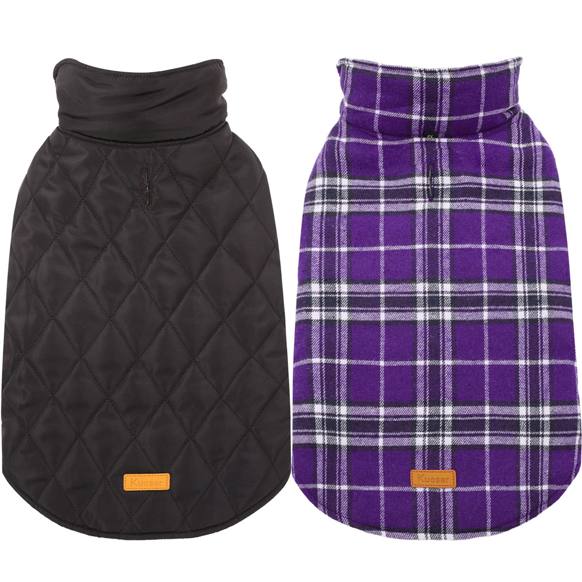 Kuoser waterproof dog coat windproof exterior keeps your pup dry during rainy walks.