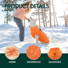 Kuoser windproof and waterproof dog jacket protecting from rain and wind.