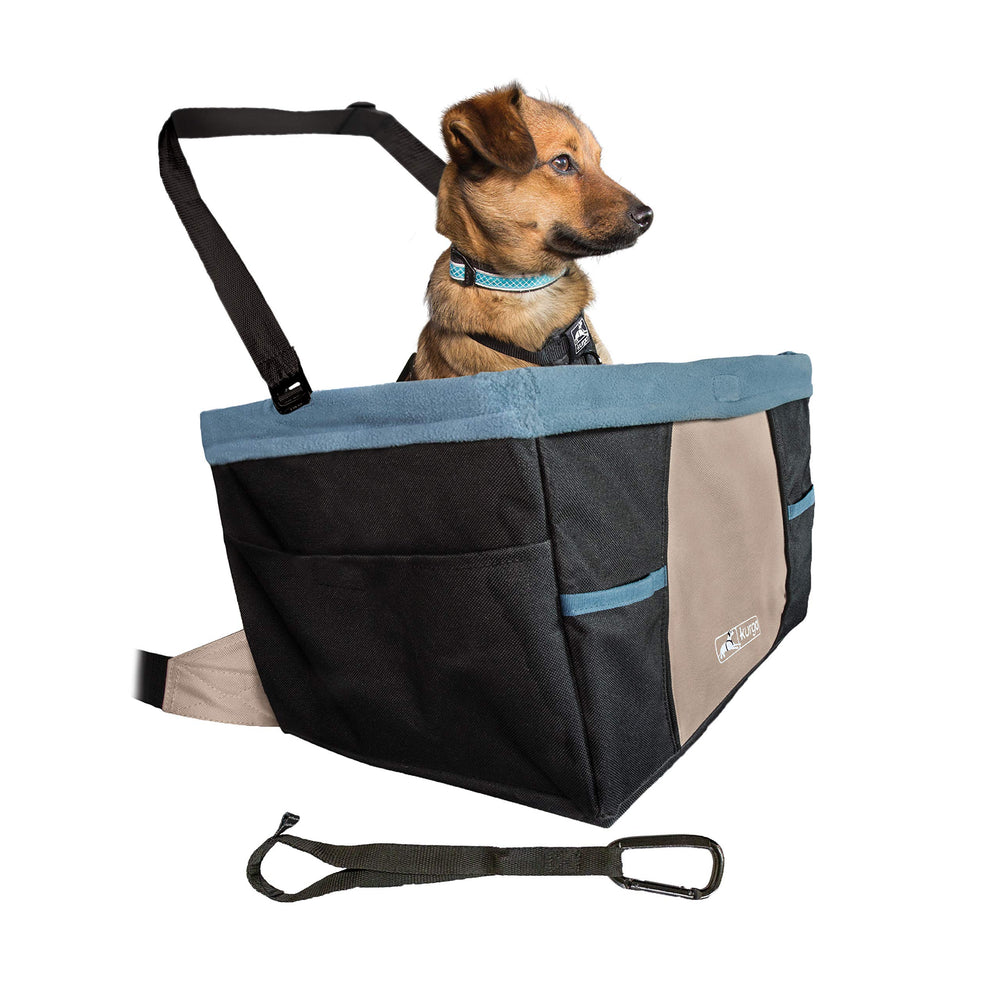 Kurgo Rover Dog Booster Seat elevated-view helps small dogs enjoy the window view safely