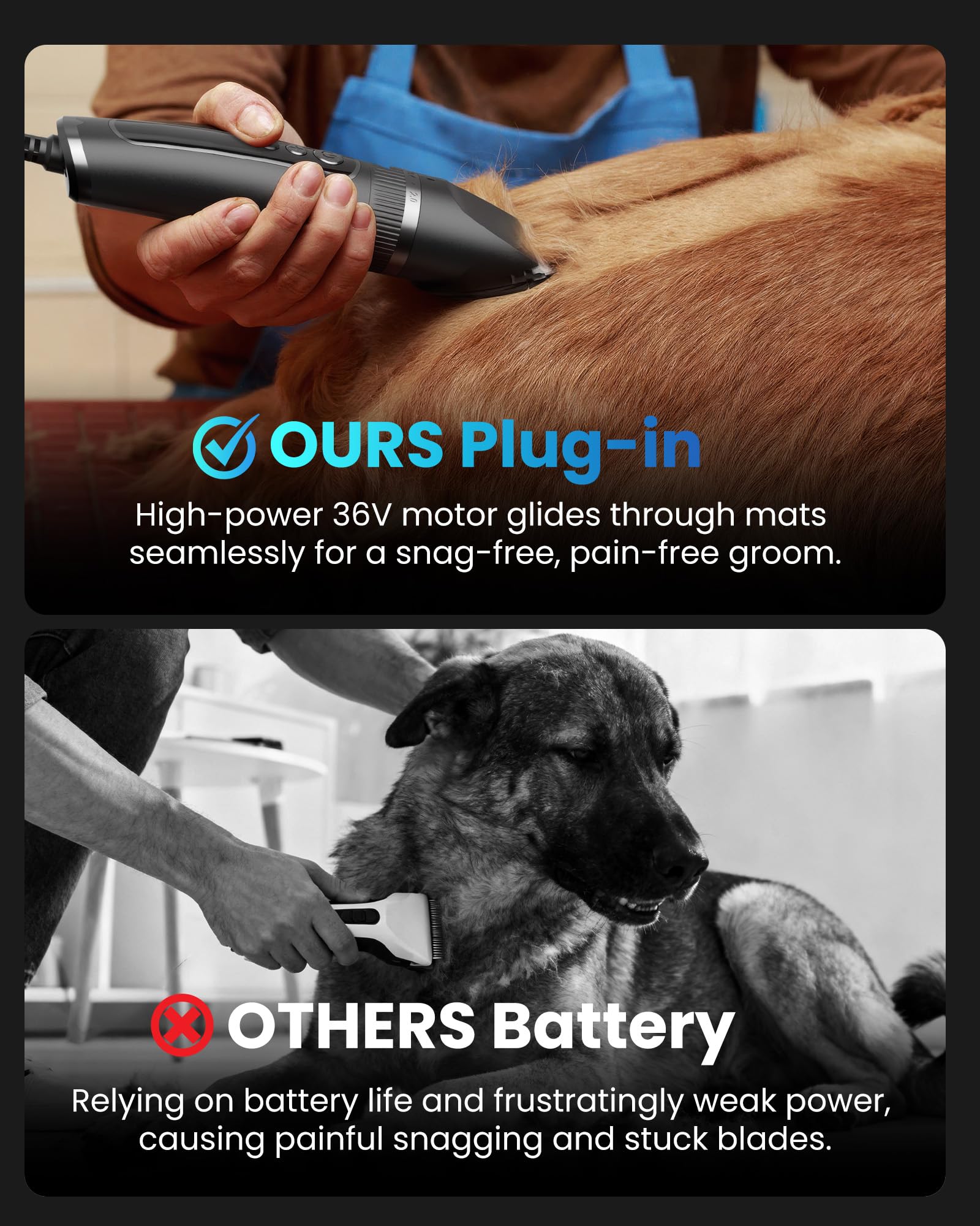 Kurtmark beginner-friendly combs and blades enable safe first-time grooming.