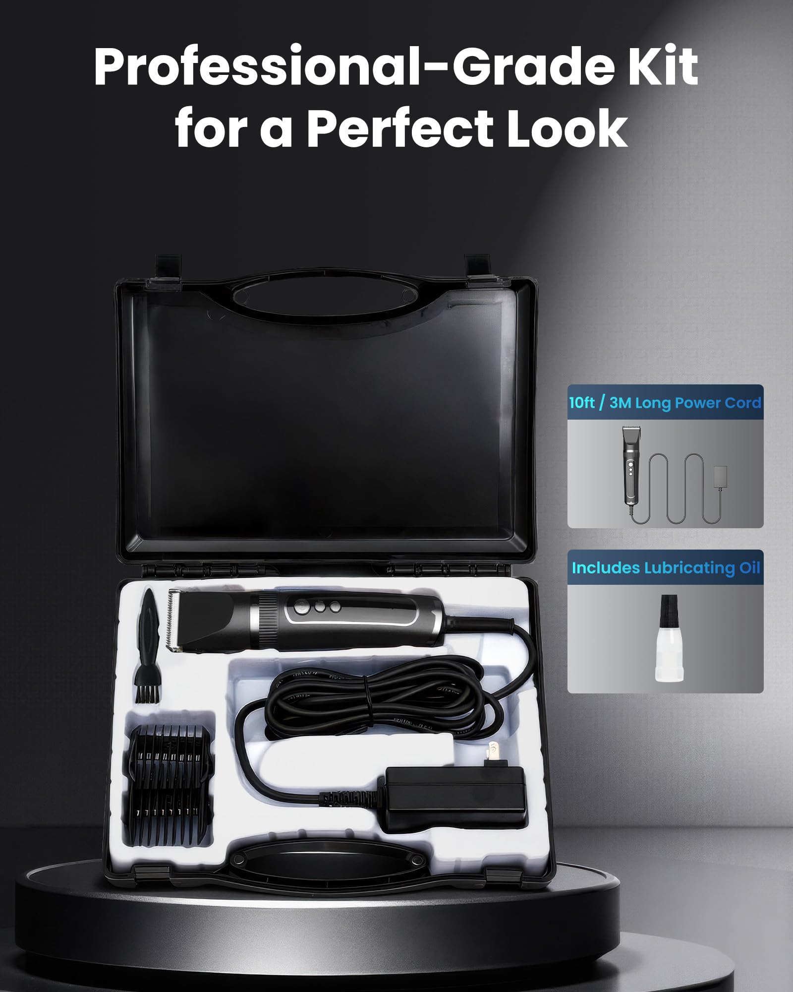 Kurtmark multi-animal grooming setup illustrates versatility across coats and breeds.