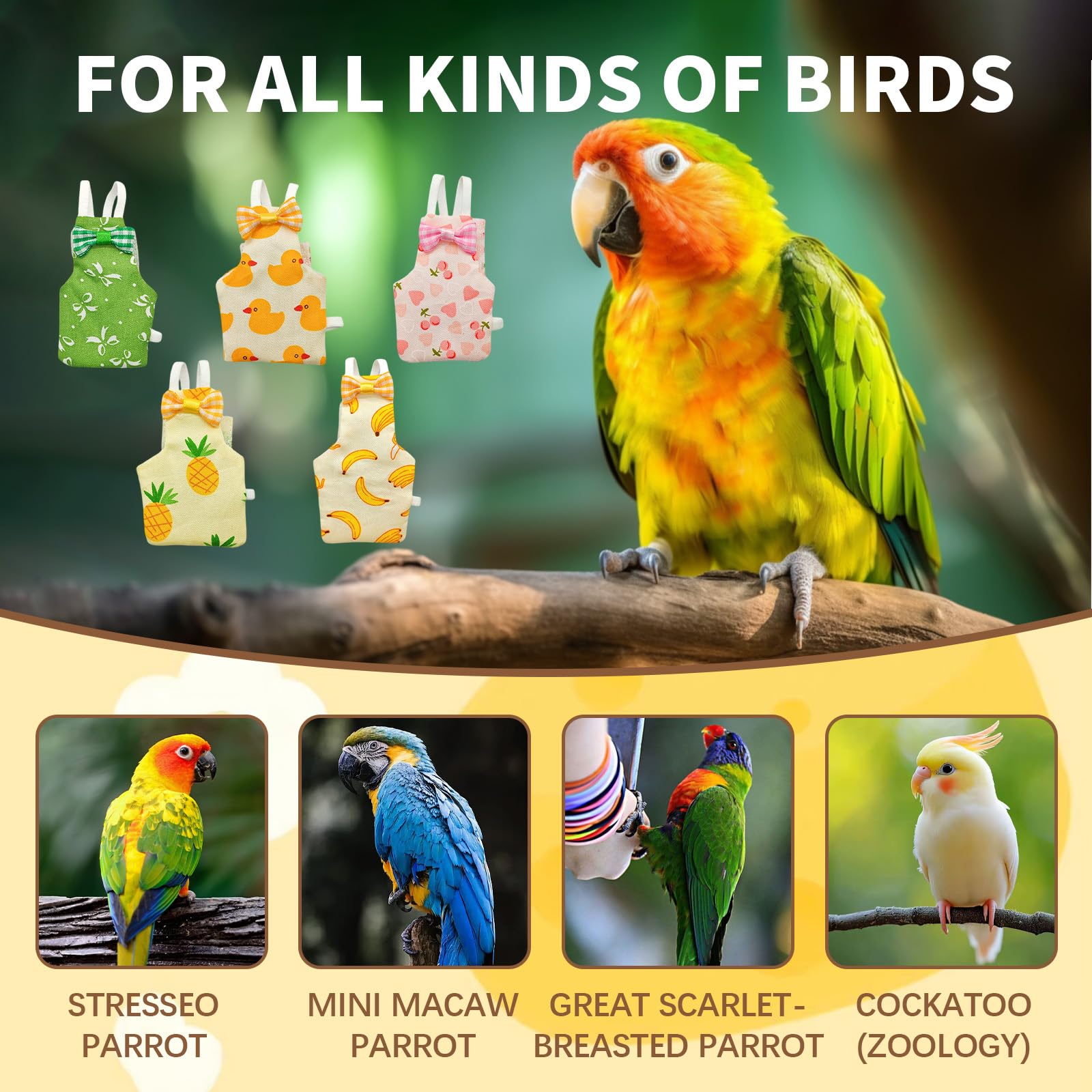 KURTOPLLY bird diaper pattern varieties show fashionable options