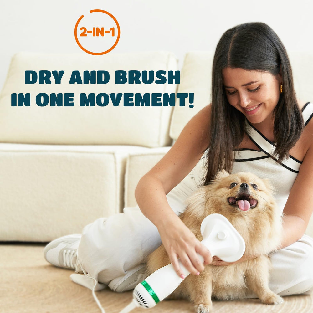 KUUBIA 2-in-1 dryer and brush in one pass for efficient grooming
