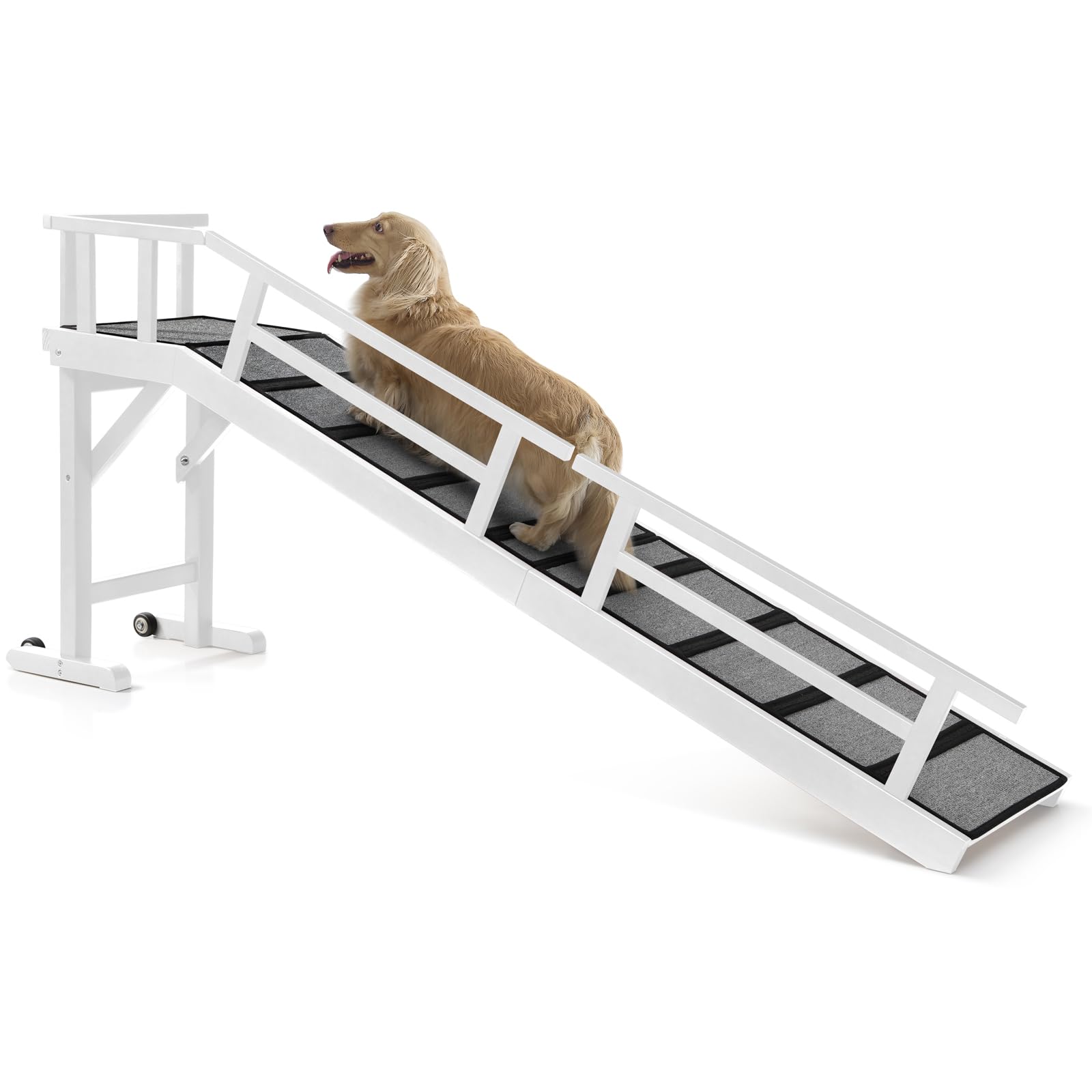 KUVETO dog ramp bed couch 20° slope provides safe access for small dogs.
