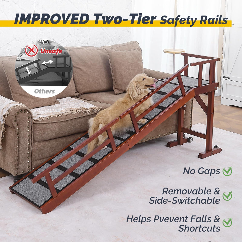 KUVETO mahogany finish blends with home decor while helping pets.