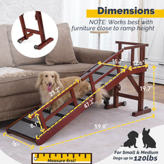 KUVETO dog ramp removable rails help prevent falls and guide pets.