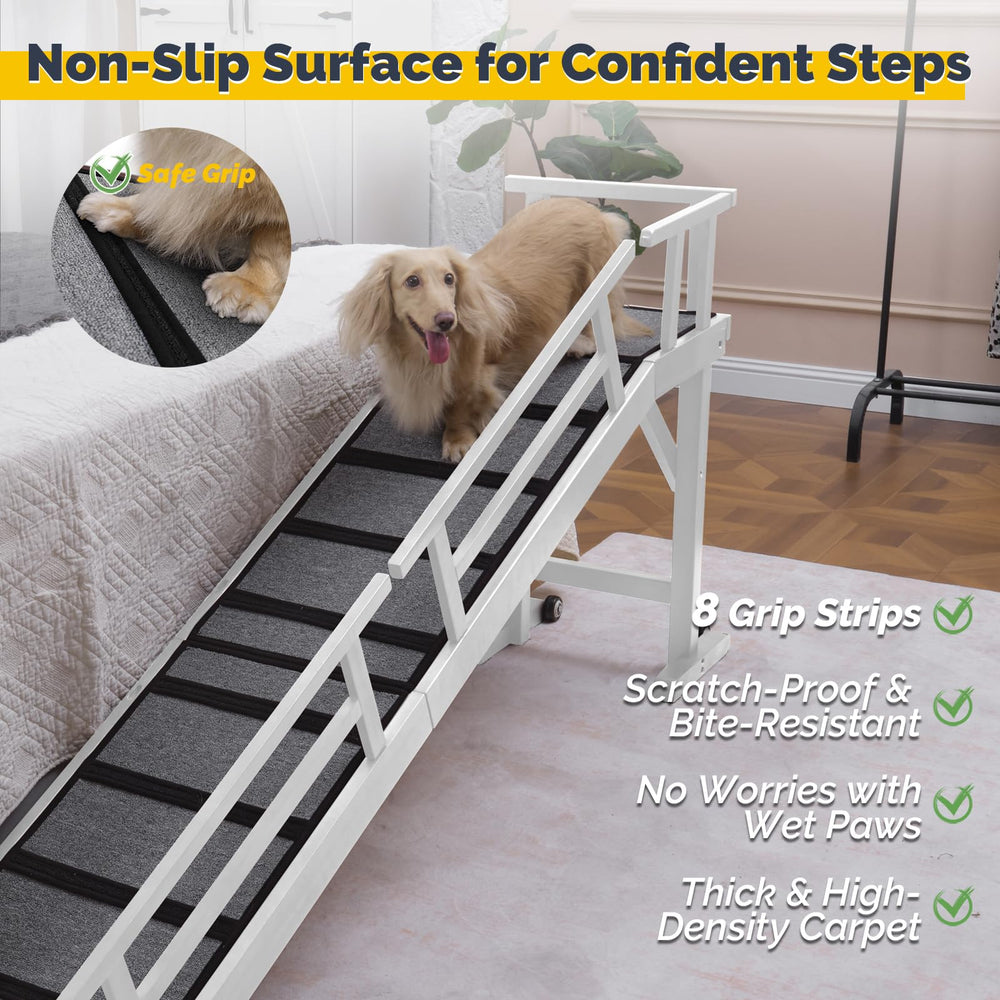 KUVETO dog ramp wheels make moving and storage effortless.