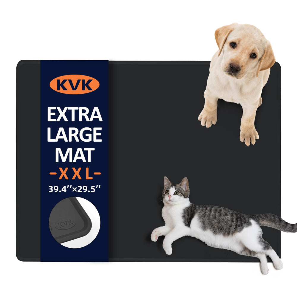 KVK Dog Food Mat: extra-large surface supports multiple bowls and easy cleanup