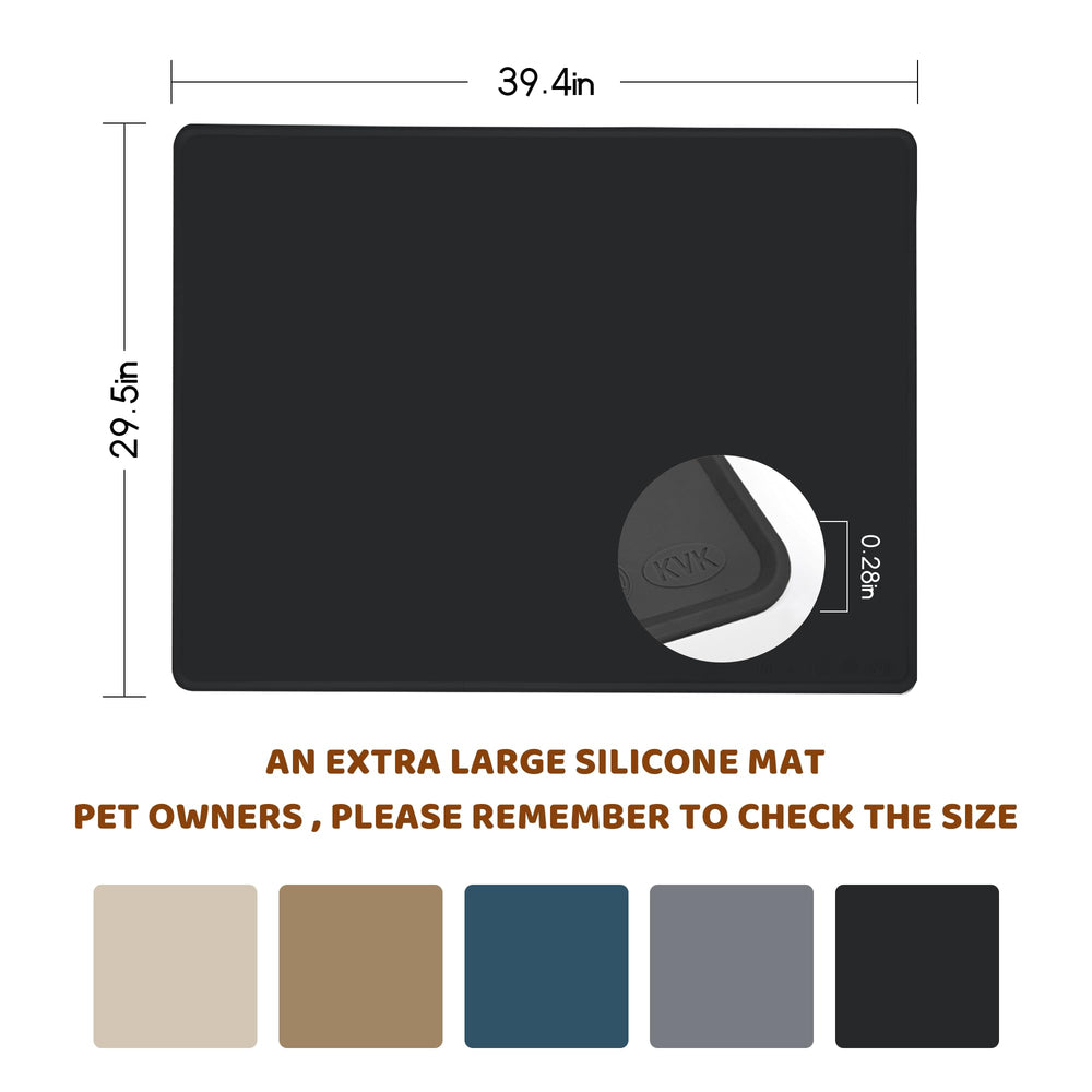 KVK Dog Food Mat showcases waterproof silicone for spills and quick wipe cleanup