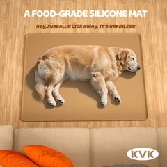 KVK dog mat waterproof surface with easy-clean benefits for quick post-meal tidy-up.
