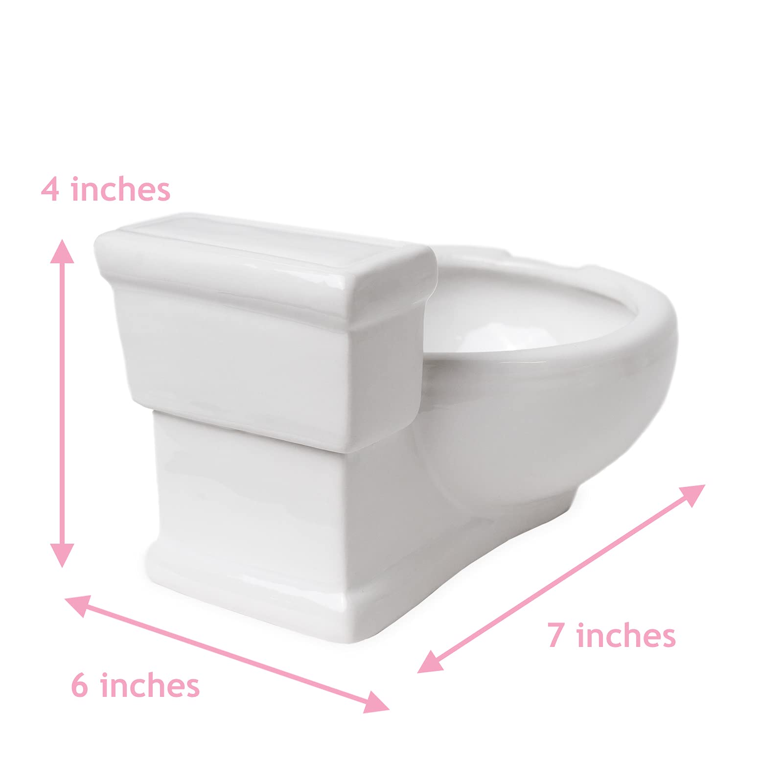 KwirkWorks toilet-shaped bowl-pet-food downshot communicates pet meal convenience and quirky charm.