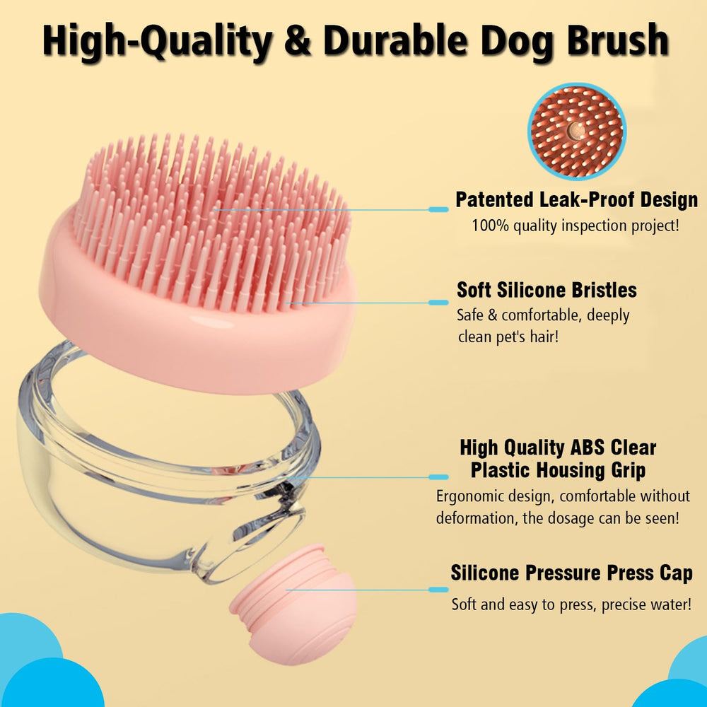 Kwispel bath brush with shampoo dispenser enables efficient lathering