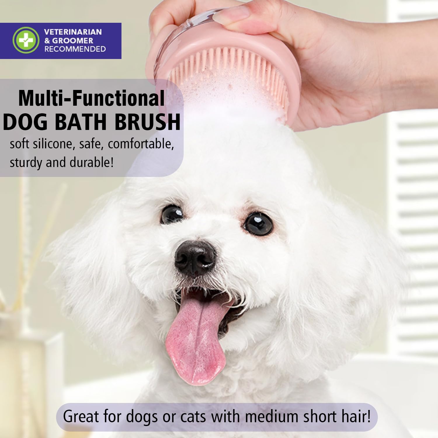 Kwispel cap-friendly brush cleans quickly after use