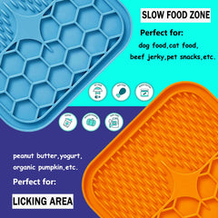 Kwispel lick mat on tile showcases secure suction during grooming and feeding sessions