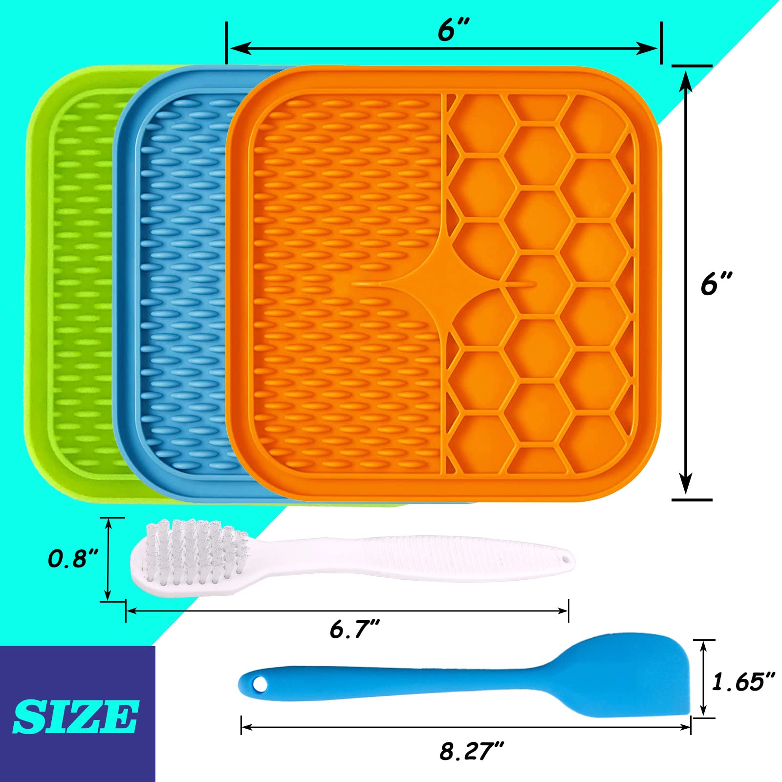 Kwispel lick pad used as puzzle feeder on wooden floor for mental stimulation