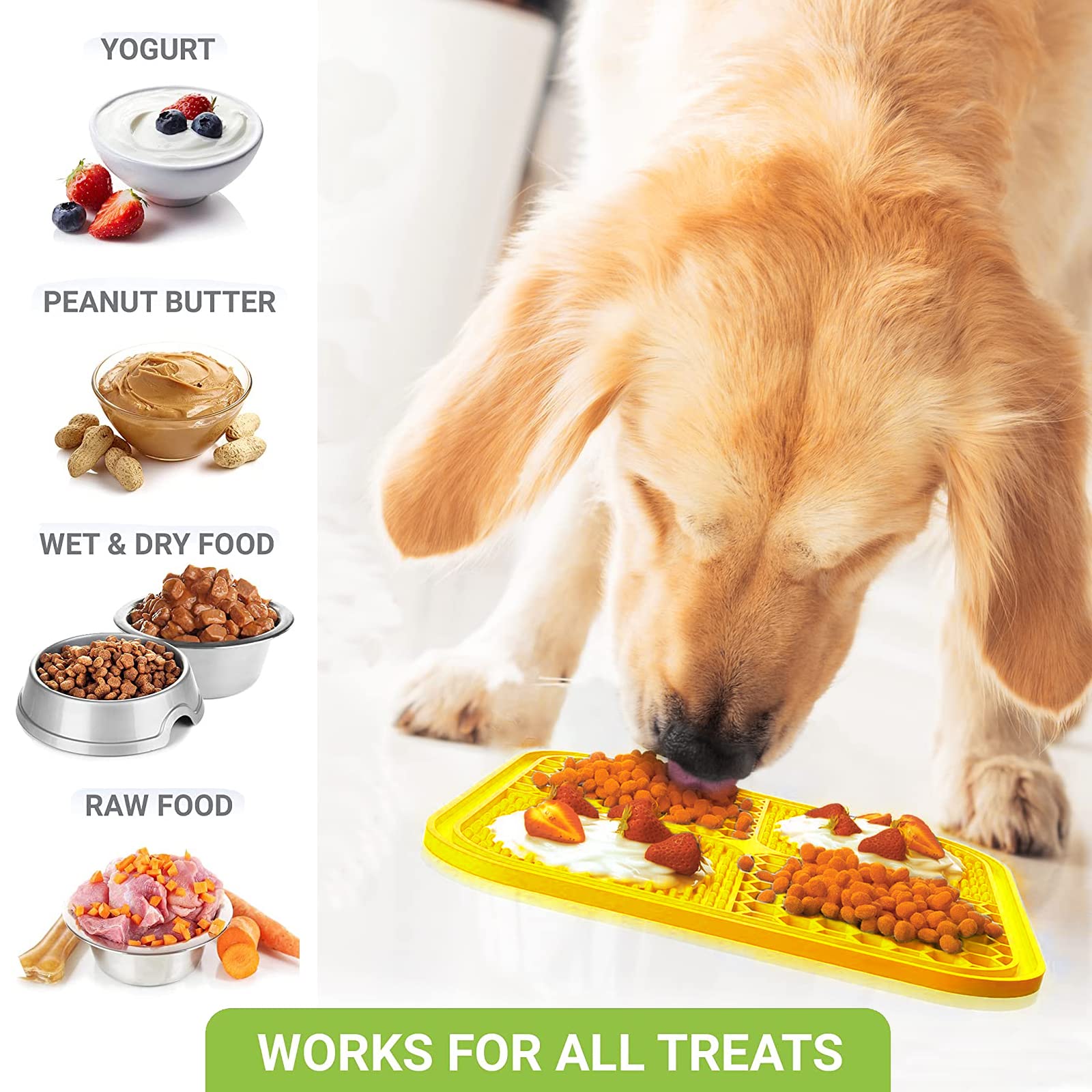 Kwispel dog licking mat made of food-grade silicone for safe licking sessions
