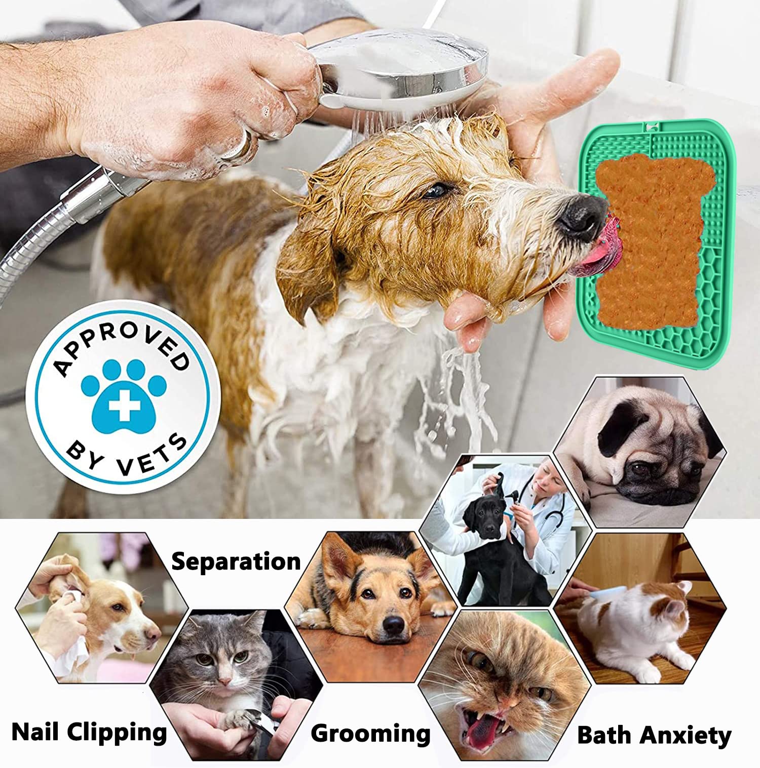 Kwispel dog licking mat three-pack suits small to large dogs and cats