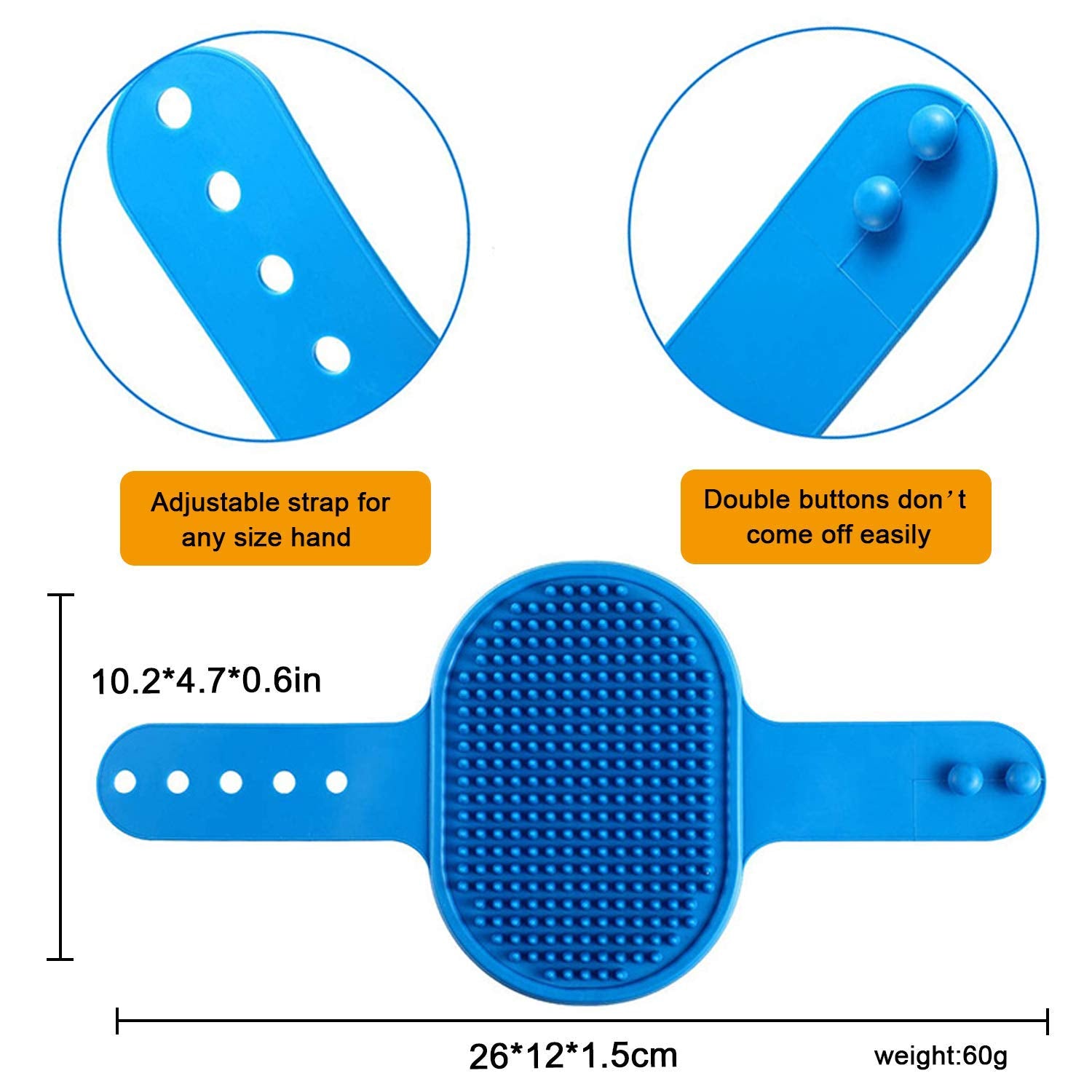Kwispel easy-clean dog brush rinses clean quickly after brushing.