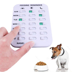 Kwispel feeding reminder magnets on fridge track pet meals effortlessly.