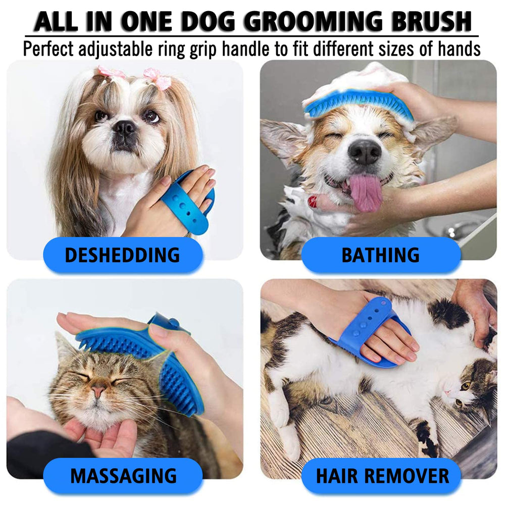 Kwispel grooming brush massage effect promotes a soothing grooming experience.