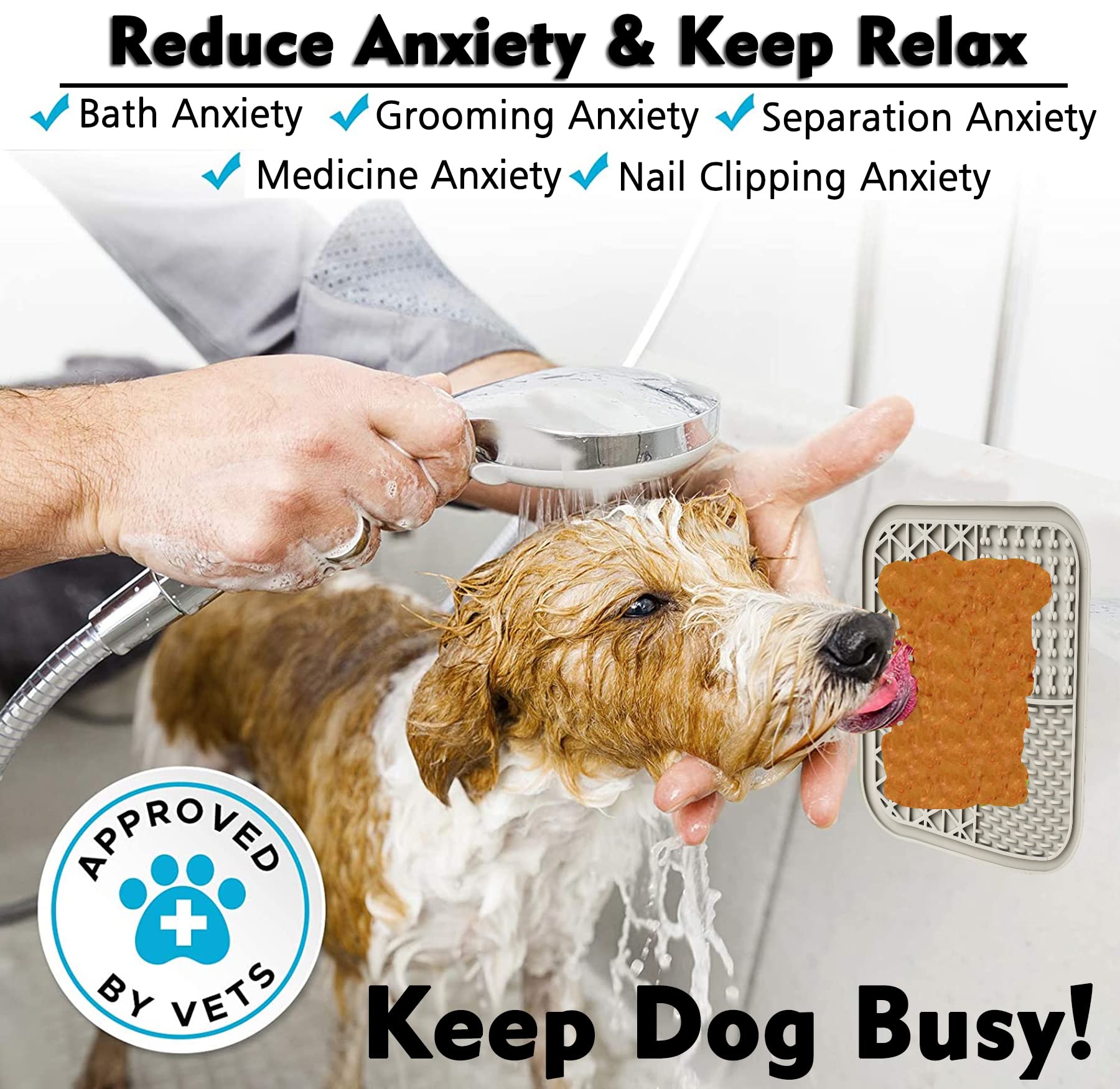 Kwispel Lick Mat made from food-grade silicone, BPA-free and pet-safe.