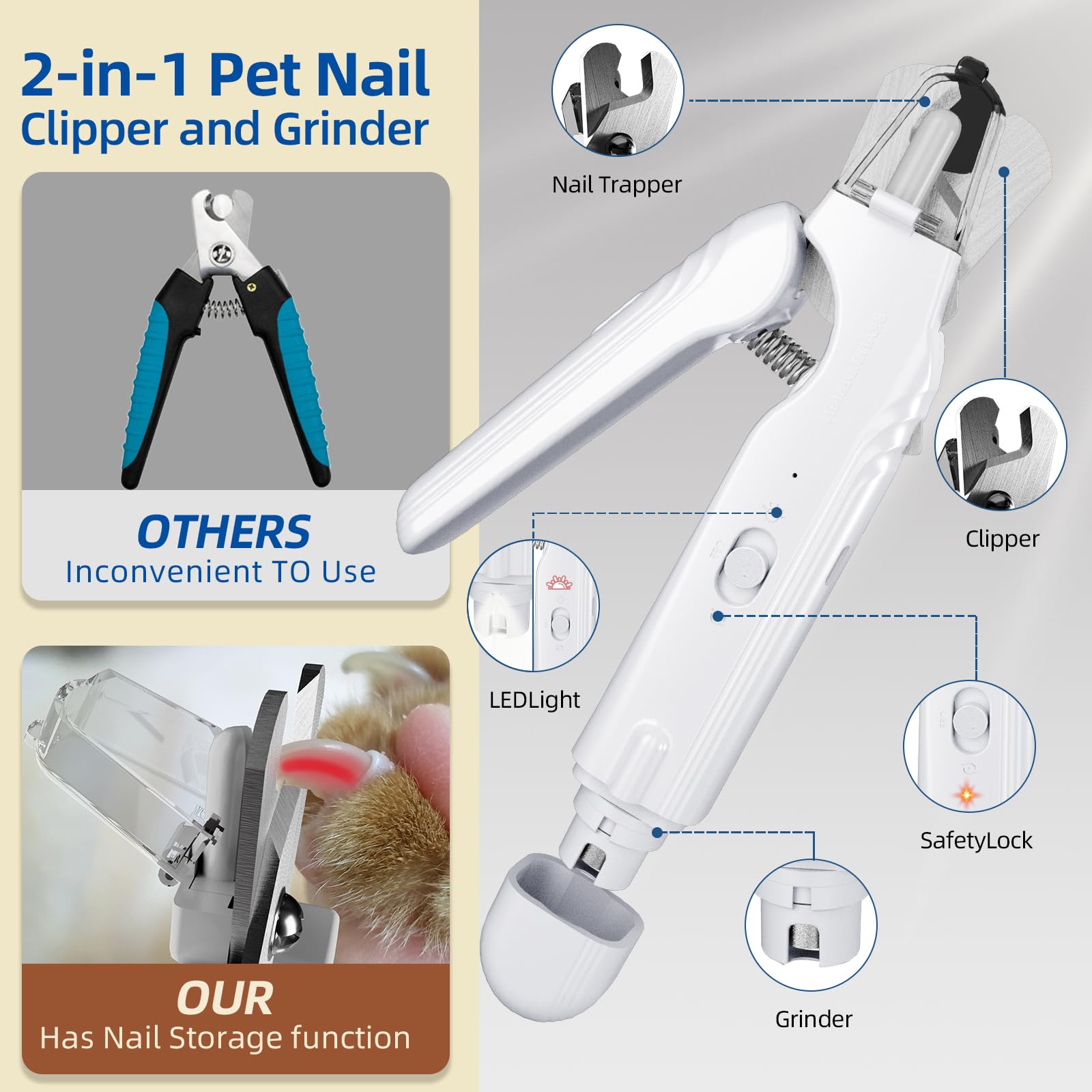 KWV ergonomic non-slip grip handle for comfortable handling.