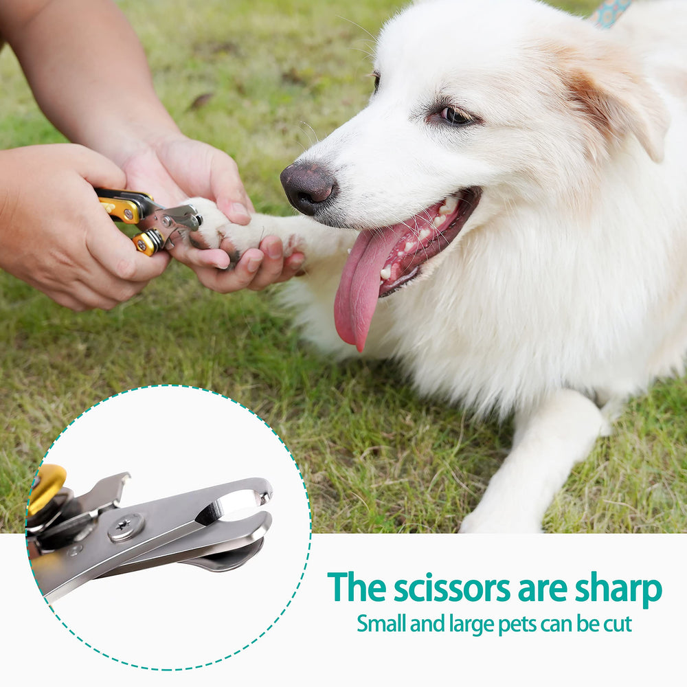 KXCDTECH heavy-duty dog nail clippers 3-in-1 with comb and nail file.