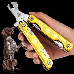 KXCDTECH heavy-duty dog nail clippers blade close-up for thick nails trimming.